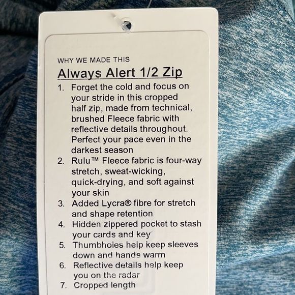 Lululemon always alert 1/2 zip - Picture 10 of 11